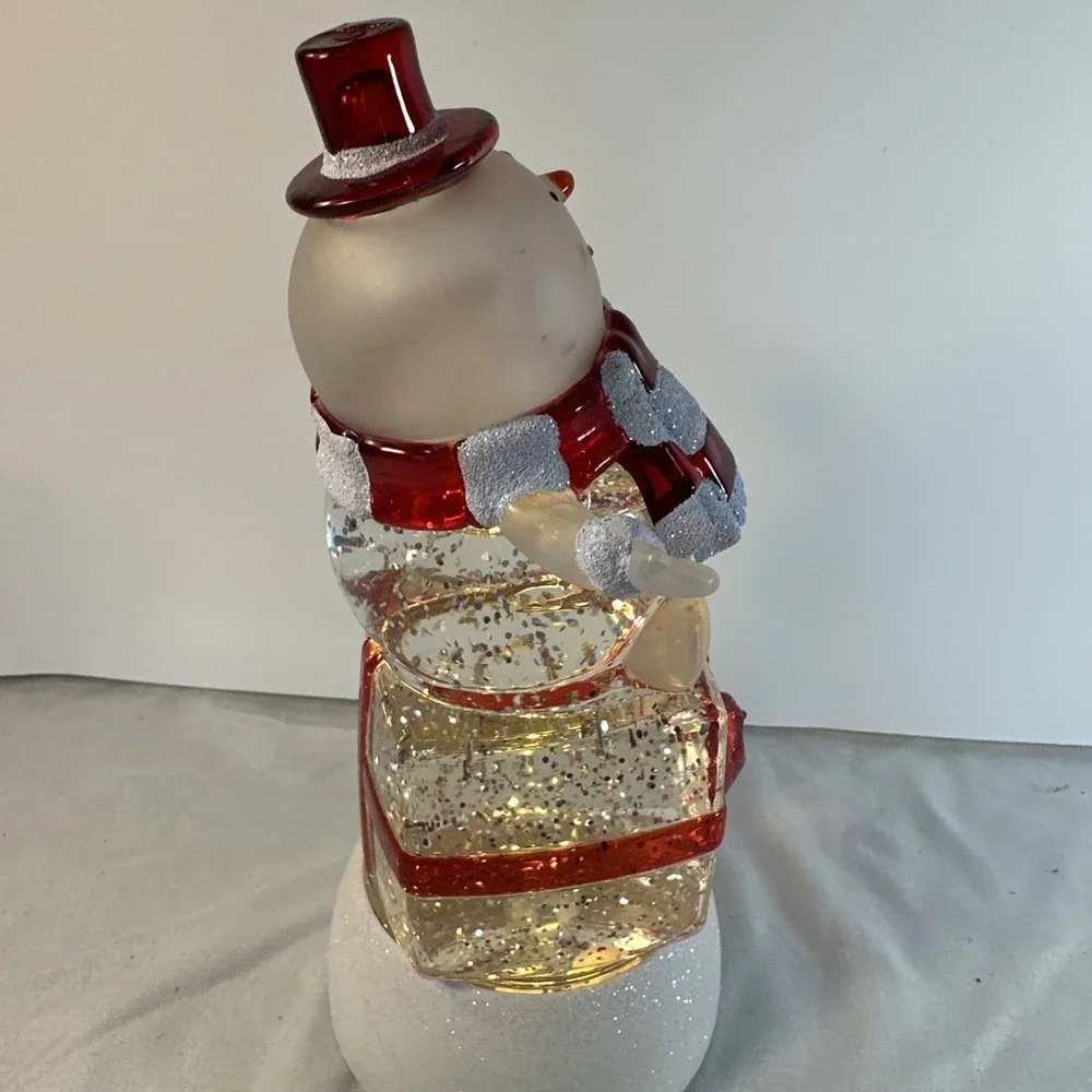 NAPCO LED Christmas Snowman Snow Globe Flying/Floating Glitter with light